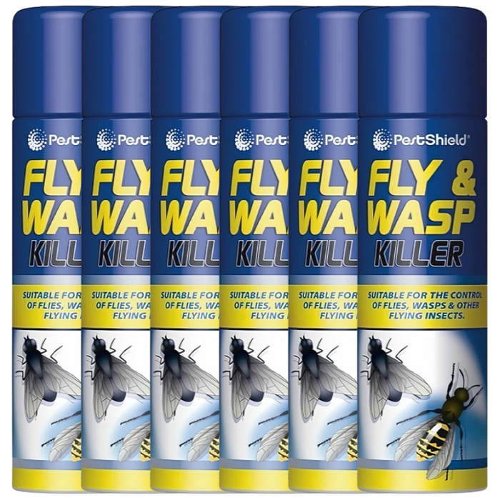 Pest Shield Fly & Wasp Killer 300ml Cleaning Pestshield Pack of 6