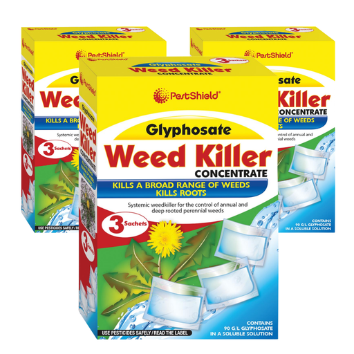 Glyphosate Weed Killer Concentrate Lawn & Plant Care PestShield Pack of 3