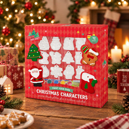 Paint Your Own Christmas Characters 12 Pack Craft Kits FabFinds
