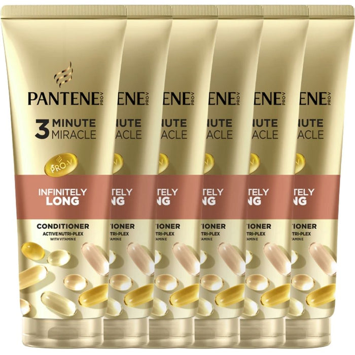 Pantene 3 Minute Miracle Conditioner Infinite Lengths 220ml Assorted Pack Shampoo & Conditioner Pantene 6 Pack