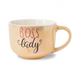 Pastel Ceramic Boss Lady Mug 500ml Assorted Colours Mugs FabFinds Gold