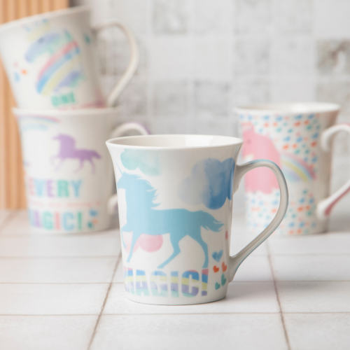 Bone China Pastel Unicorn Mug 350ml Assorted Designs Mugs FabFinds