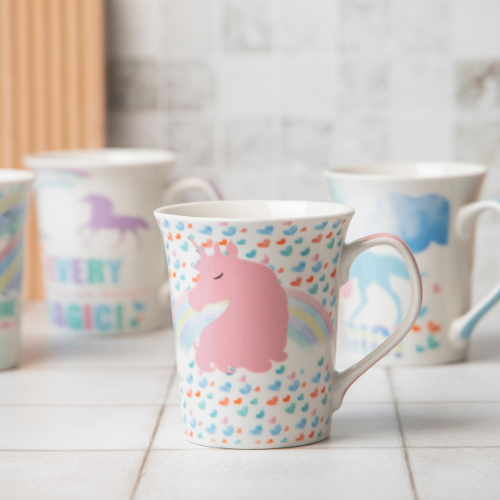 Bone China Pastel Unicorn Mug 350ml Assorted Designs Mugs FabFinds