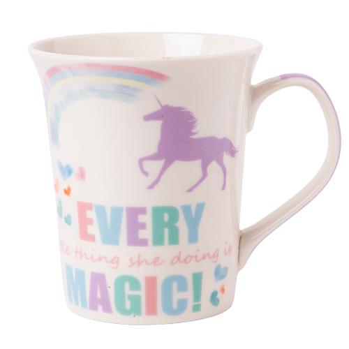 Bone China Pastel Unicorn Mug 350ml Assorted Designs Mugs FabFinds Purple Unicorn