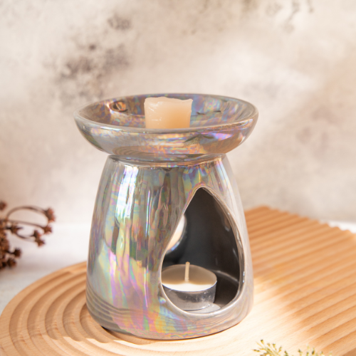 Deluxe Teardrop Pearlised Oil and Wax Melt Burner 14cm Assorted Colours Wax Melts & Oil Burners FabFinds