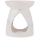 Deluxe Teardrop Pearlised Oil and Wax Melt Burner 14cm Assorted Colours Wax Melts & Oil Burners FabFinds White