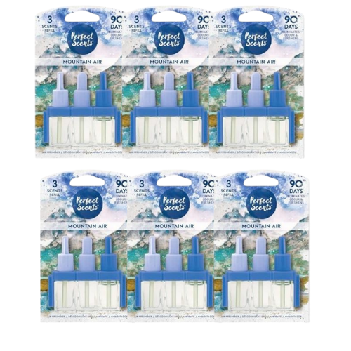 Perfect Scents Mountain Air Compatible Refill 20ml Air Assorted Packs Air Fresheners & Re-fills Perfect Scents Pack of 6