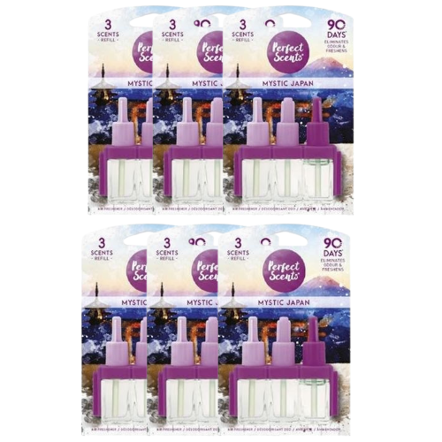 Perfect Scents Mystic Japan Ambi Pur Compatible Refill 20ml Assorted Packs Air Fresheners & Re-fills Perfect Scents Pack of 6