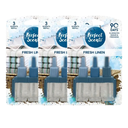 Perfect Scents Fresh Linen Refill Air Freshener 20ml Assorted Packs Air Fresheners & Re-fills Perfect Scents Pack of 3