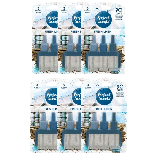 Perfect Scents Fresh Linen Refill Air Freshener 20ml Assorted Packs Air Fresheners & Re-fills Perfect Scents Pack of 6