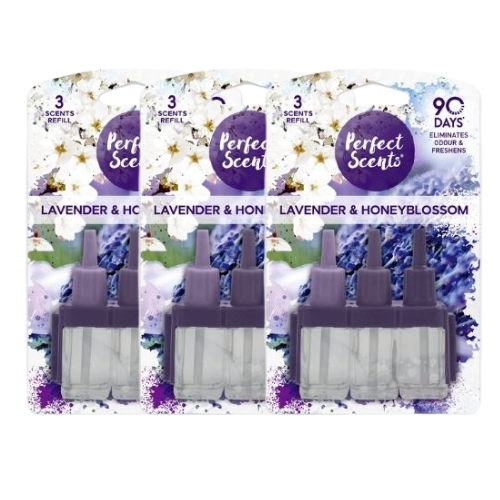 Perfect Scents Lavender and Honey Blossom Refill Air Freshener 20ml Assorted Packs Air Fresheners & Re-fills Perfect Scents Pack of 3