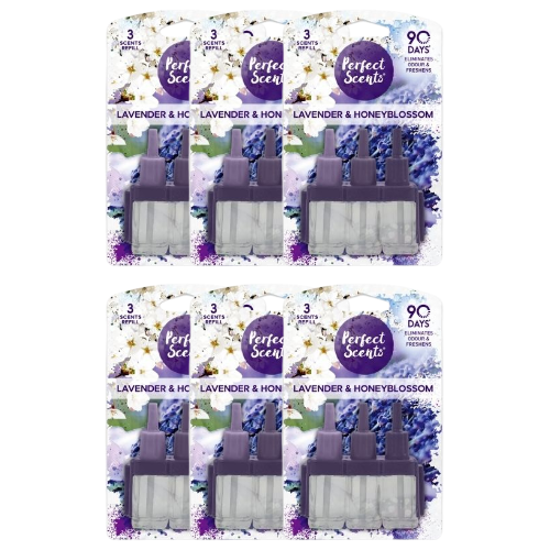 Perfect Scents Lavender and Honey Blossom Refill Air Freshener 20ml Assorted Packs Air Fresheners & Re-fills Perfect Scents Pack of 6