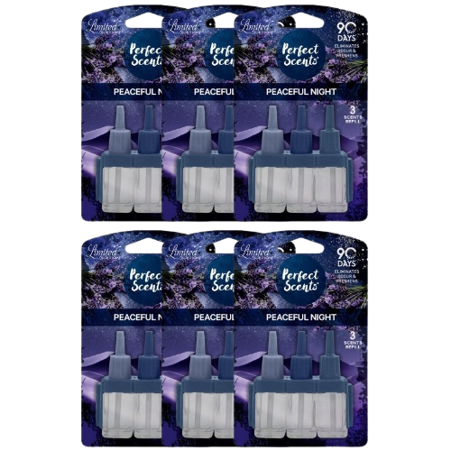 Perfect Scents Limited Edition Peaceful Night Refill Air Freshener 20ml Assorted Packs Air Fresheners & Re-fills Perfect Scents Pack of 6