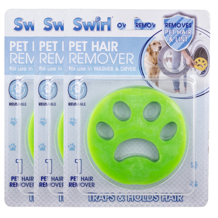 Swirl Pet Hair Remover Assorted Packs Pet Accessories Swirl Green Pack of 3
