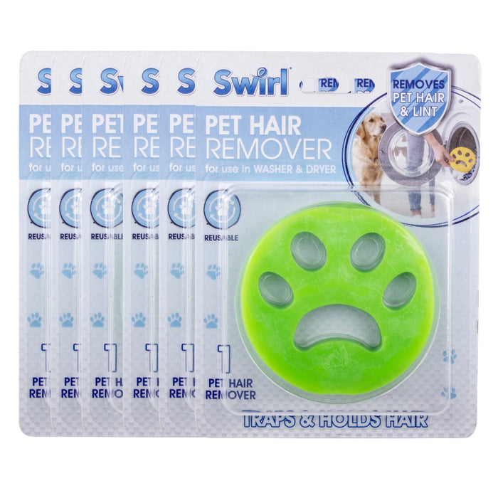 Swirl Pet Hair Remover Assorted Packs Pet Accessories Swirl Green Pack of 6