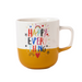 Positive Vibes Ceramic Mug 370ml Assorted Designs Mugs FabFinds Yellow
