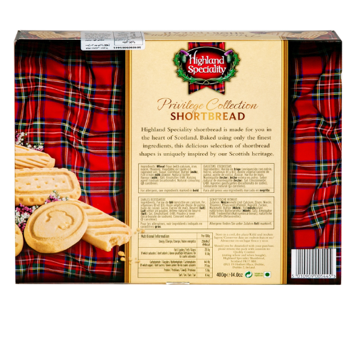 Highland Speciality Privilege Collection Shortbread Assortment 400g Assorted Pack Biscuits & Cereal Bars highland speciality