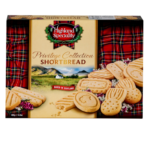 Highland Speciality Privilege Collection Shortbread Assortment 400g Assorted Pack Biscuits & Cereal Bars highland speciality