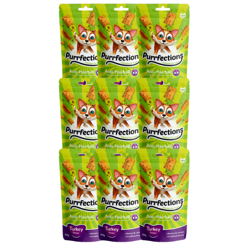 Purrfections Anti-Hairball Turkey Flavour 60g Assorted Packs Cat Food & Treats Purrfections