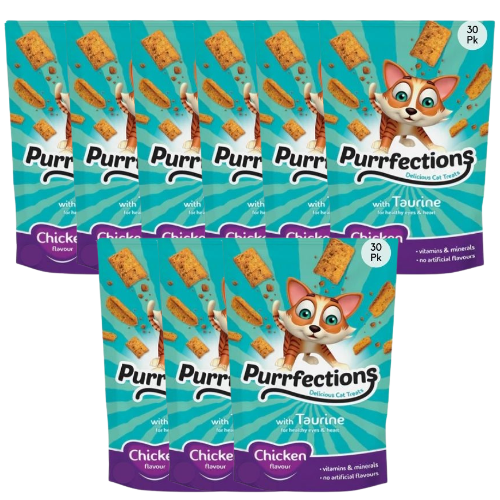 Purrfections Taurine Chicken Cat Treats 30 Pk 60g Assorted Packs Cat Treats Purrfections