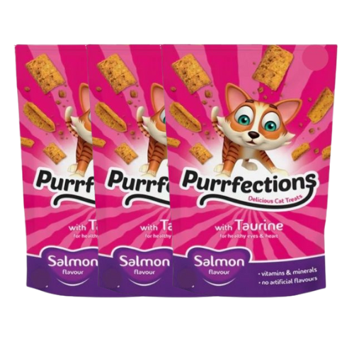 Purrfections Salmon Cat Treats 30 Pack 60g Assorted Packs Cat Treats Purrfections Pack of 3