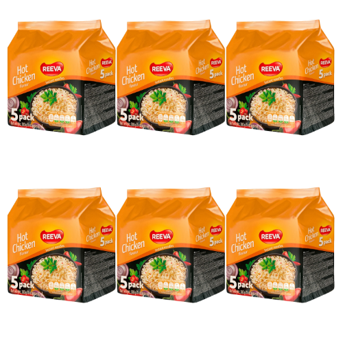 Reeva Instant Noodles Hot Chicken Flavour 300g Assorted Packs Pasta, Rice & Noodles Reeva 30 Pack