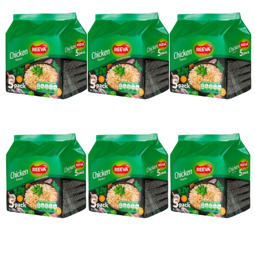 Reeva Instant Noodles Chicken Flavour Assorted Packs Pasta, Rice & Noodles Reeva 30 Pack