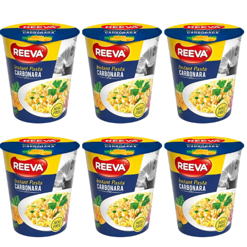 Reeva Instant Pasta Carbonara Style 70g Assorted Packs Pasta, Rice & Noodles Reeva Pack of 6