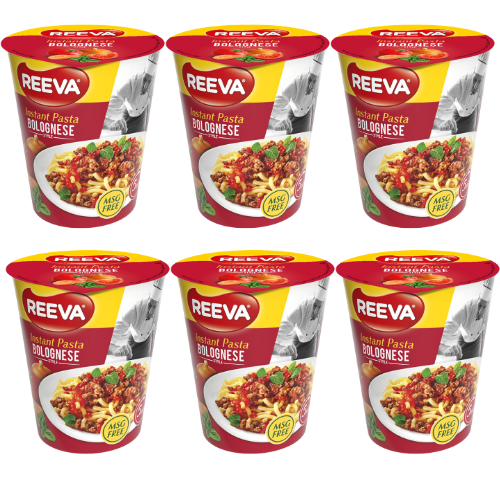 Reeva Instant Pasta Bolognese Style 70g Assorted Packs Pasta, Rice & Noodles Reeva Pack of 6