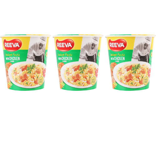 Reeva Instant Pasta Chicken Flavour 70g Assorted Packs Pasta, Rice & Noodles Reeva Pack of 3