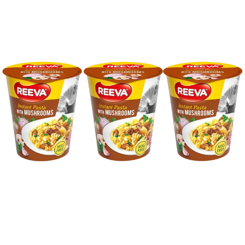 Reeva Instant Pasta Mushroom Flavour 70g Assorted Packs Pasta, Rice & Noodles Reeva Pack of 3