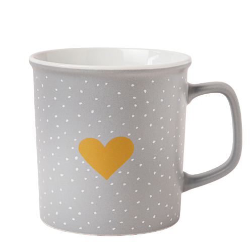 Romantic Love Heart Print Ceramic Mug 440ml Assorted Designs Mugs FabFinds