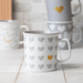 Romantic Love Heart Print Ceramic Mug 440ml Assorted Designs Mugs FabFinds Sweetheart Grey