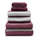 Royal Stripe Towel Collection Assorted Sponges, Mits & Face Cloths FabFinds Hand Towel Dark Pink