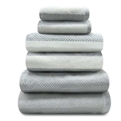 Royal Stripe Towel Collection Assorted Sponges, Mits & Face Cloths FabFinds Hand Towel Grey