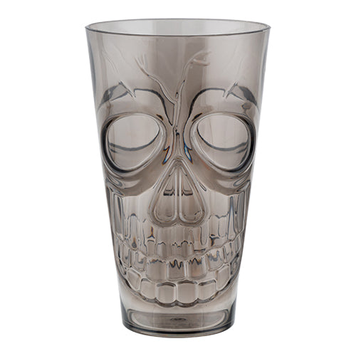 Halloween Skull Face Drinking Cup Assorted Colours Halloween Accessories PMS Grey  