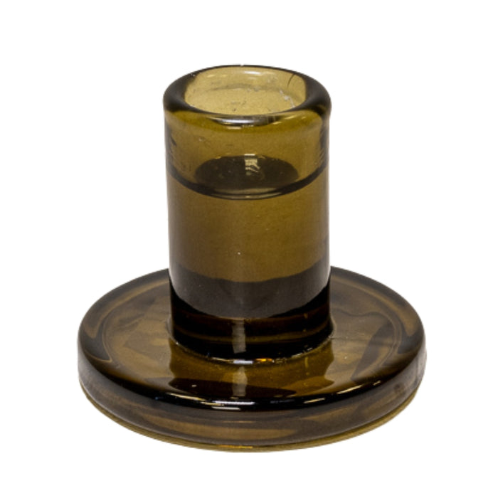 Satchville Olive Green Smooth Small Candle Holder
