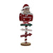 Wooden Santa Mail Signpost with Christmas Gingerbread Christmas Decoration Fabfinds