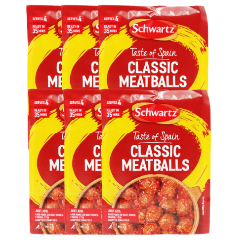 Schwartz Spanish Meatballs In Tomato Sauce Recipe Mix 30g Assorted Packs Cooking Ingredients schwartz Pack of 6