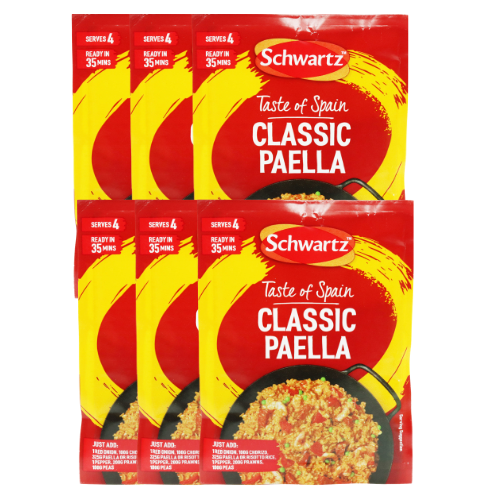 Schwartz Classic Paella Recipe Mix 27g Assorted Packs Cooking Ingredients schwartz Pack of 6