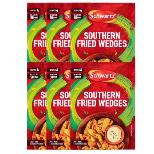 Schwartz Southern Fried Wedges 35g Assorted Packs Cooking Ingredients schwartz Pack of 6