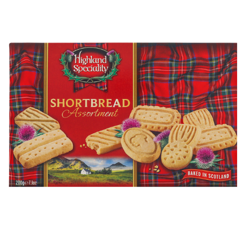 Highland Speciality Shortbread Assortment 200g Assorted Packs Biscuits & Cereal Bars highland speciality Pack of 1