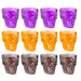 Plastic Skull Shot Glass 4 Pack Assorted Colours Halloween Accessories FabFinds