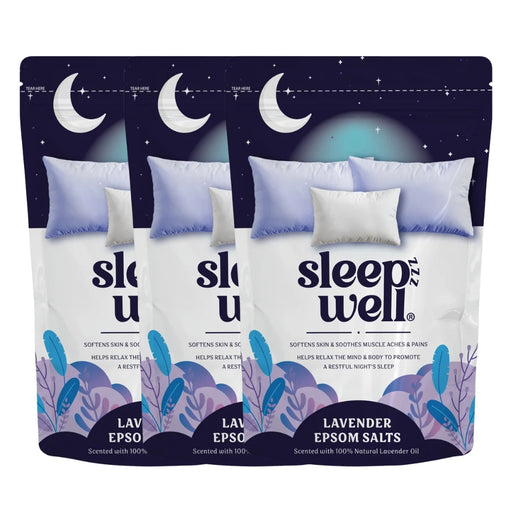 Sleepzzz Well Lavender Epsom Soothing Bath Salts 450g Assorted Packs Bath Salts & Bombs Sleepzz Well Pack of 3