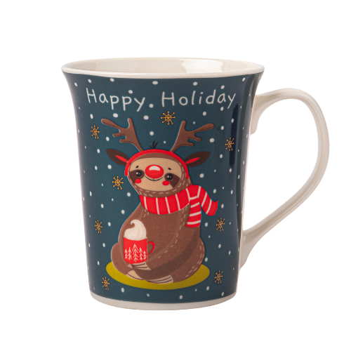 Sloth Christmas Mugs 350ml Assorted Sizes Mugs FabFinds Reindree Sloth