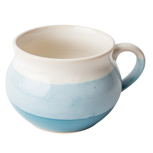 Blue and White Soup Mug Mugs FabFinds