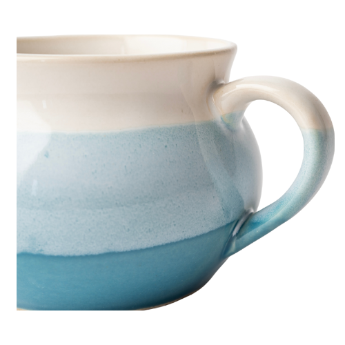 Blue and White Soup Mug Mugs FabFinds