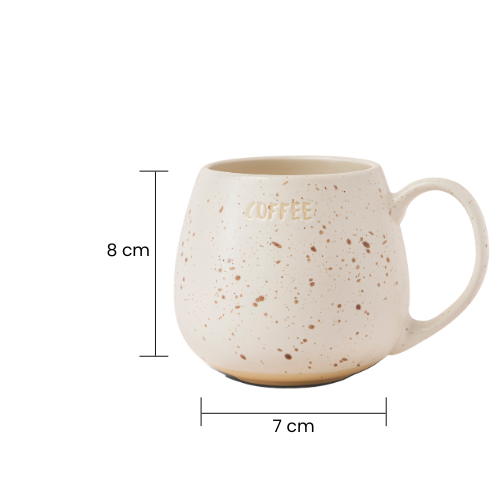 Speckled Cream Stoneware Rustic Texture Ceramic Coffee Mug 400ml Mugs FabFinds