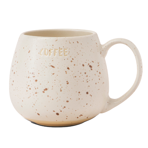 Speckled Cream Stoneware Rustic Texture Ceramic Coffee Mug 400ml Mugs FabFinds Cream