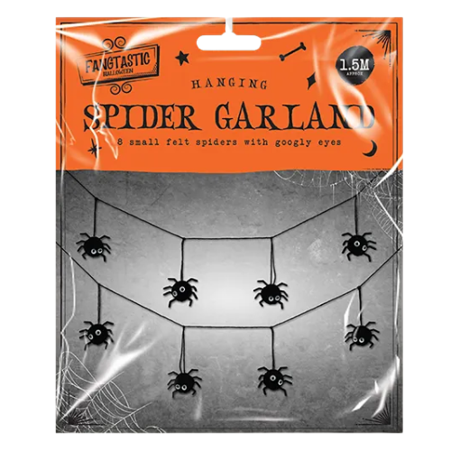 Hanging Spider Garland 1.5m Halloween Decorations FabFinds